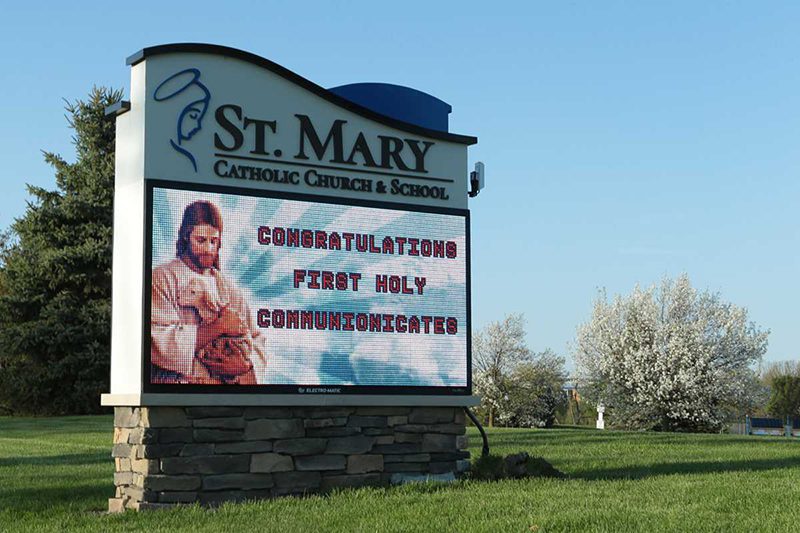 Digital Notice Board LED Church Signs