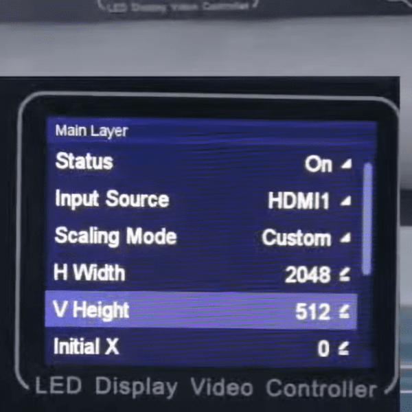 height Novastar vx1000 Video Wall Processor Setting Resolution