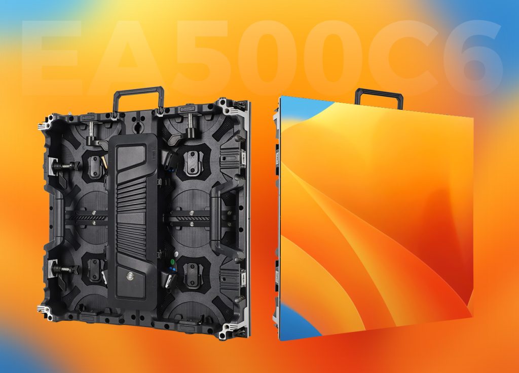 EA500C6 front and rear cabinet product views for identifying the rental screen model