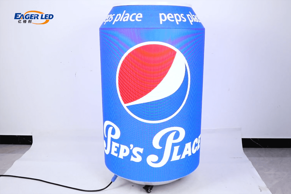 EagerLED Can-Shaped LED Advertising Screen - 1