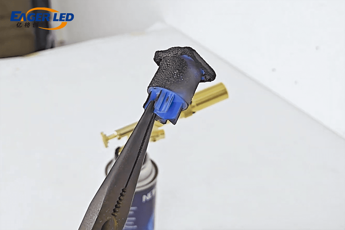 EagerLED LED Screen Power Cable flame retardancy testing
