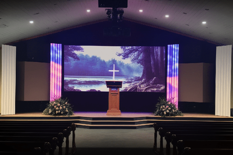 Church wedding screen