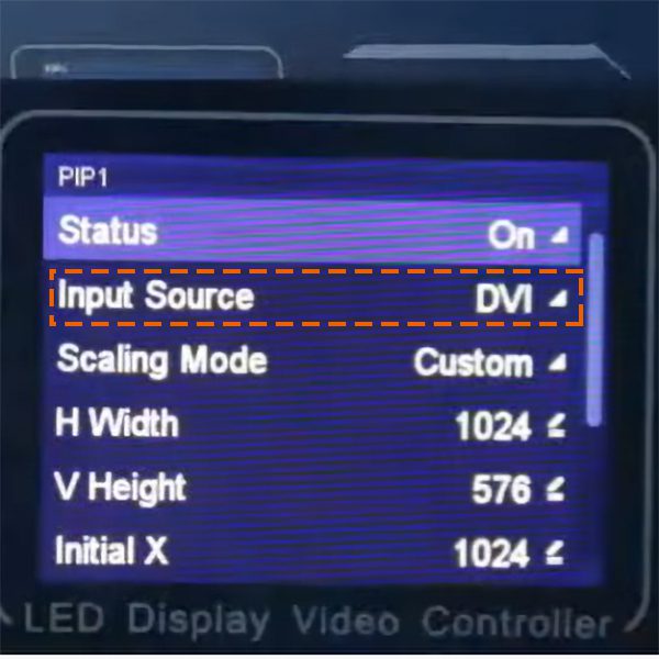 Novastar vx1000 LED Processor Settings Window