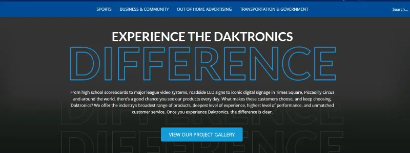 Daktronics display supplier