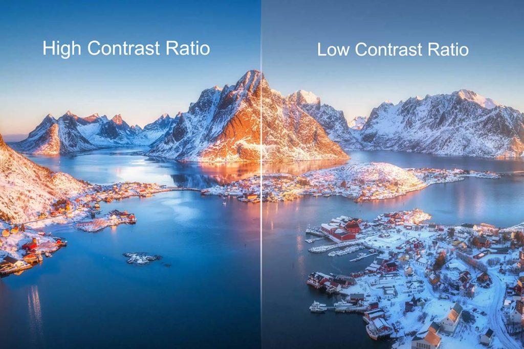 High &. low Screen Contrast Ratio