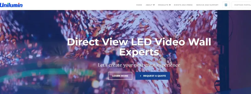 Unilumin LED video wall display supplier