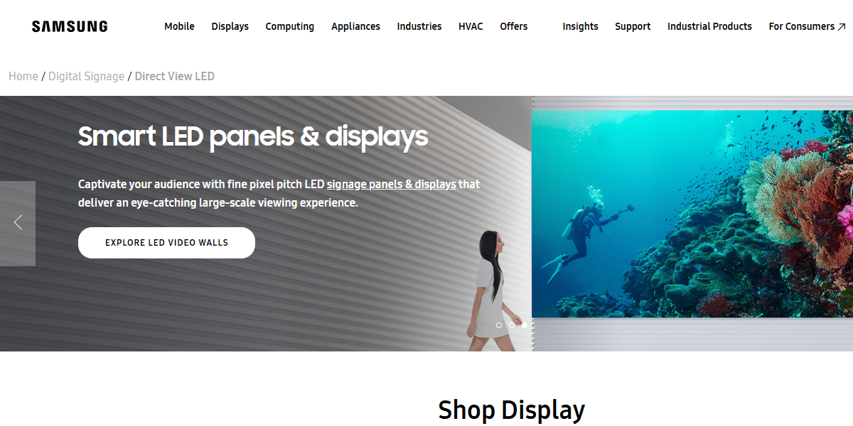 Samsung led display manufacturers