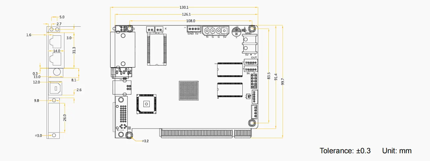 Novastar MSD300 sending card dimensions Novastar MSD300 sending card dimensions
