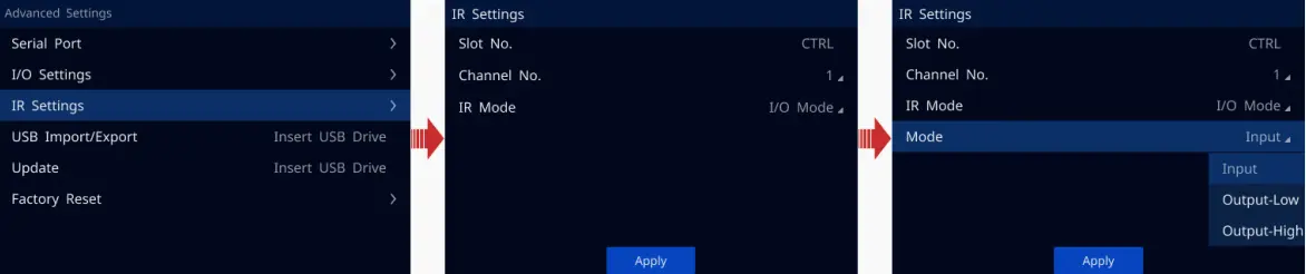Novastar processor Vunit 3000 IR Settings Novastar processor Vunit 3000 IR Settings