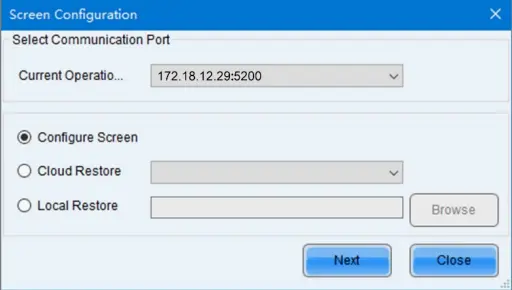 Screen Configuration