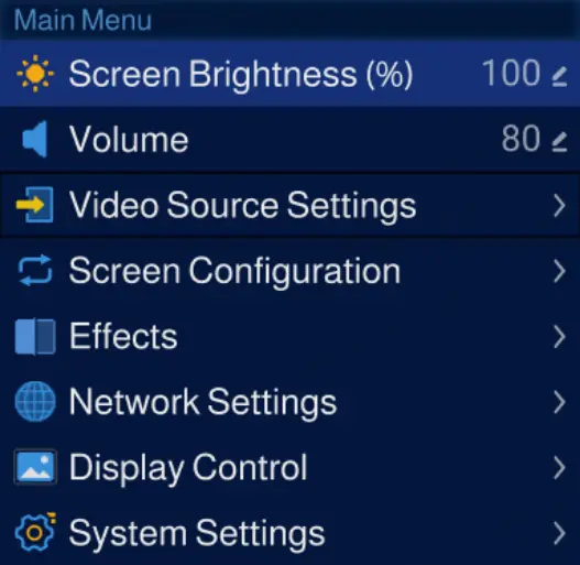 Screen brightness