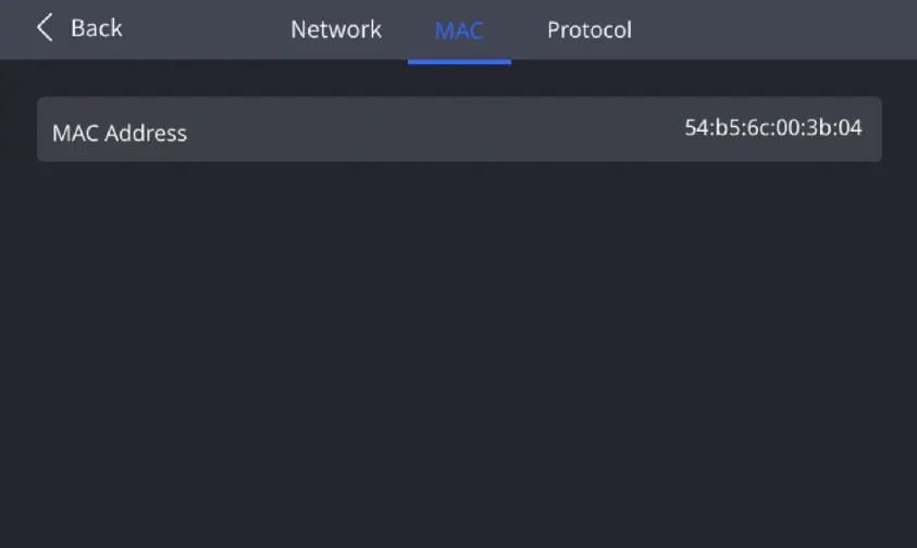 CX40 Pro MAC Address CX40 Pro MAC Address
