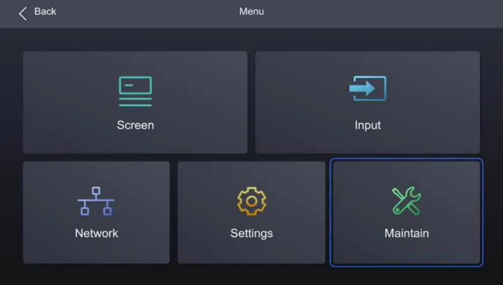 CX40 Pro Main Menu CX40 Pro Main Menu
