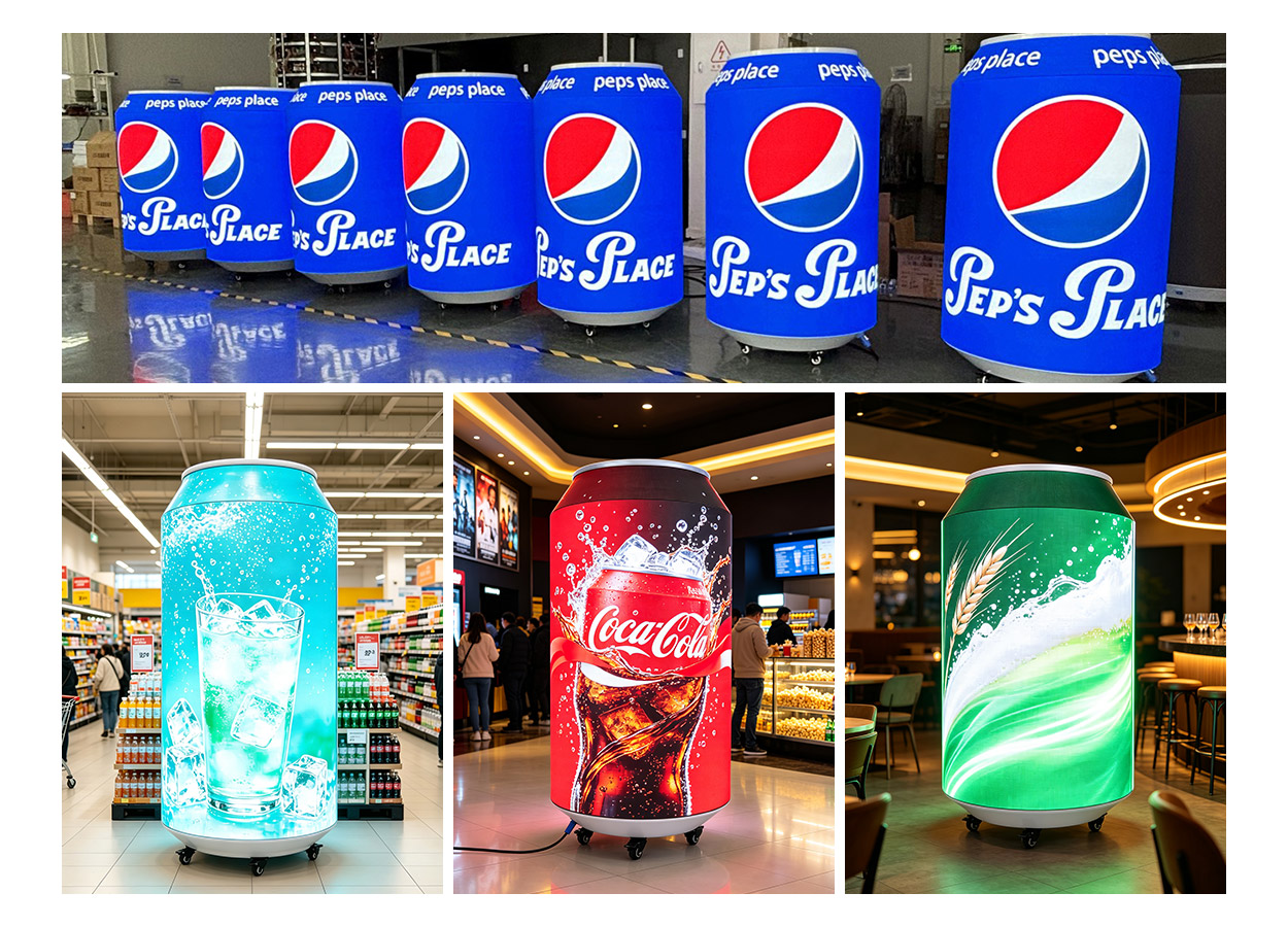 Can LED Screen 6 - LED Screen Board - LED Screen Board EA-DCan can-shaped LED digital display - 6