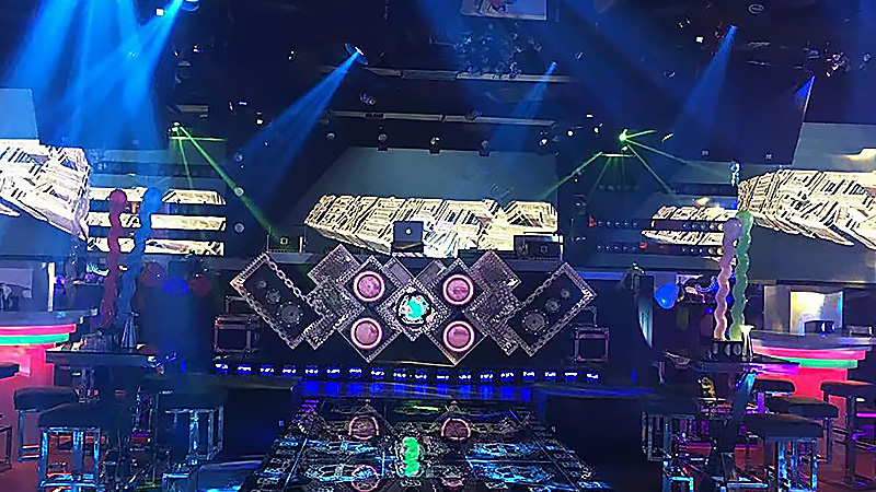 DJ-LED-Screen-2 - LED Screen Board Large DJ LED wall used as a stage backdrop