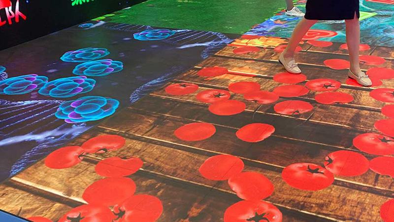 DJ-LED-Screen-3 - LED Screen Board Interactive LED floor screen on a DJ stage
