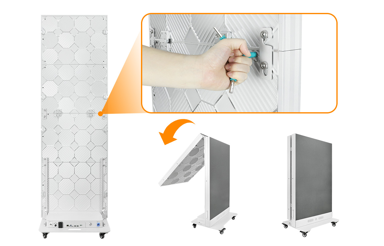 EA1920iP5 Indoor LED Poster Display 2 - LED Screen Board - LED Screen Board Folding Design Of EA1920iP5 Foldable LED Display