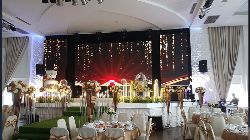 Event-LED-Screen-2 - LED Screen Board Wedding LED screen displaying visuals at a reception