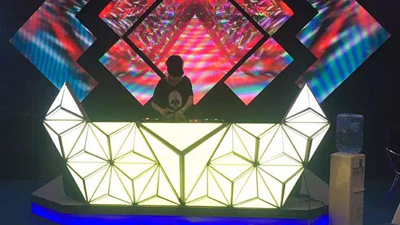 Event-LED-Screen-3 - LED Screen Board LED screen integrated around a DJ booth