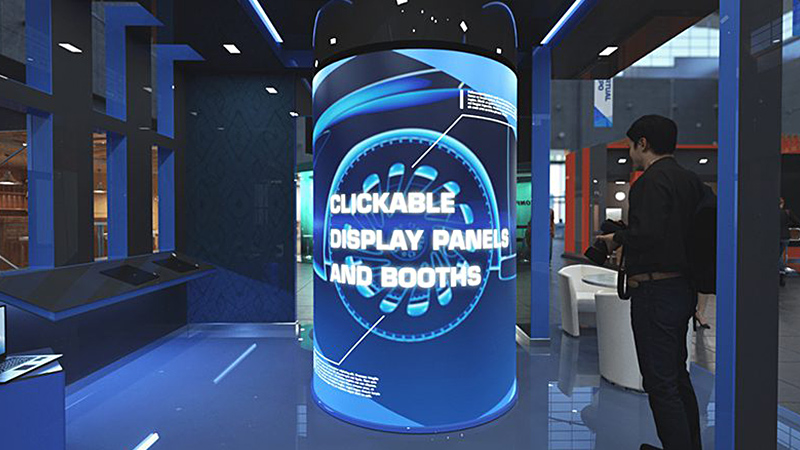 Event-LED-Screen-4 - LED Screen Board LED trade show display in an exhibition booth