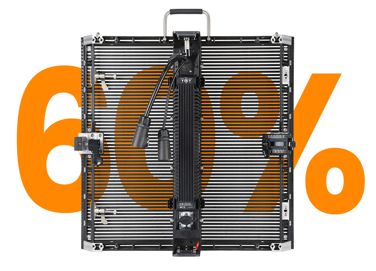 Outdoor Rental Transparent LED Screen 4 - LED Screen Board - LED Screen Board EA500TOR1 65 Transparency