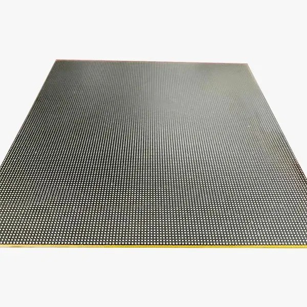 Close-up of the LED grid and encapsulated surface on a GOB module