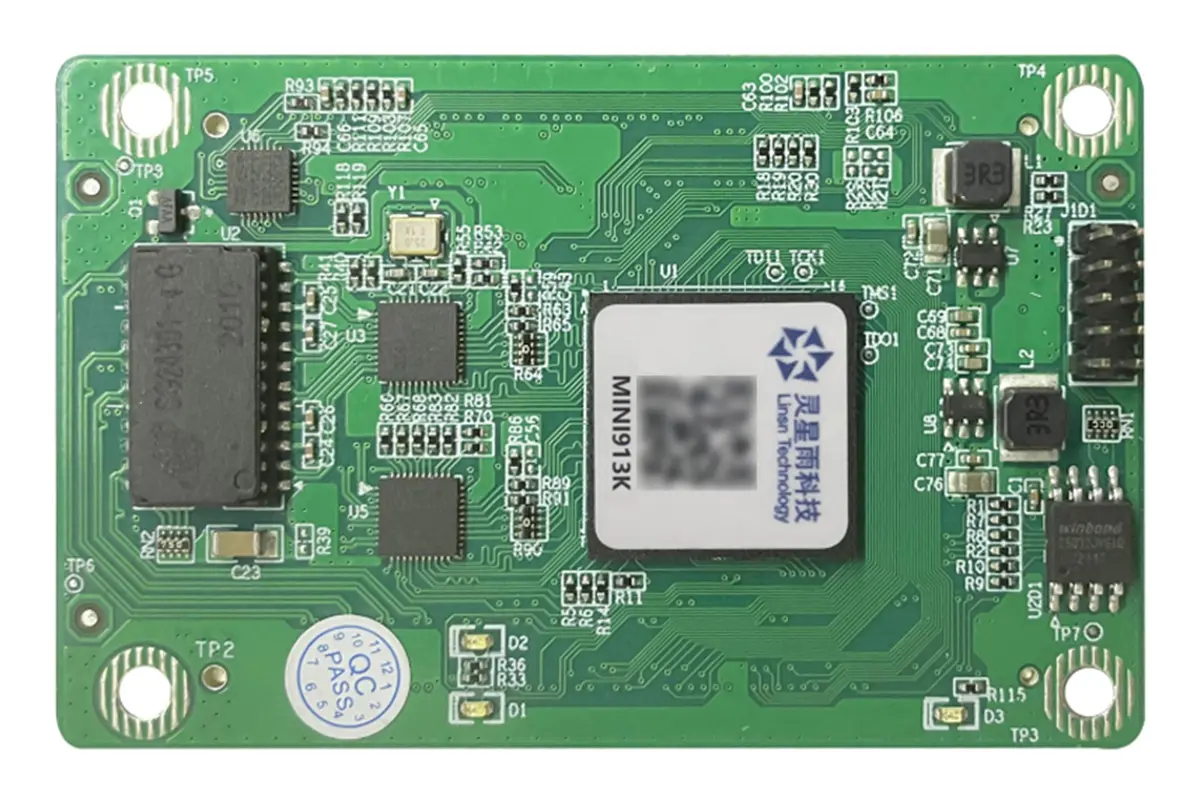 linsn-mini913k-receiving-card-board - LED Screen Board - LED Screen Board Linsn MINI913K receiving card circuit board and model label