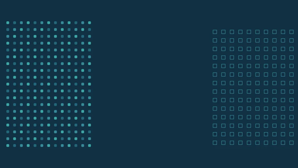 Illustrative abstract pixel grids for a display evaluation guide